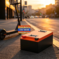 Batterie au lithium grande capacité 72V 50Ah pour vente en gros fabricant, source d'alimentation puissante compatible avec moto et scooter à deux roues