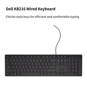 Clavier filaire USB Dell KB216, disposition <span class=keywords><strong>bilingue</strong></span> arabe / <span class=keywords><strong>espagnol</strong></span> / portugais / français, original - Product Image 1