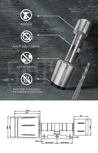 टलॉक या ट्यूया स्मार्ट सिलेंडर लॉक यूरो प्रोफाइल सिलेंडर दरवाजा लॉक, आउटडोर के लिए IP67 वाटरप्रूफ - Product Image 4