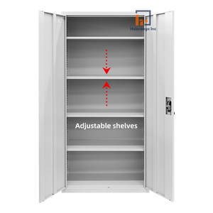 Armoire de stockage de fichiers en acier verticale réglable à deux portes moderne ignifuge et étanche pour la maison bureau salle de sport école entrepôt utilisation - Product Image 2