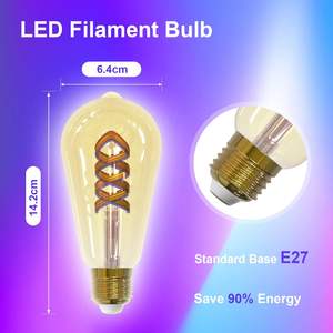 Lampadina LED Intelligente Antela E27 5W Dimmerabile, Luce da Soffitto WiFi con Controllo Alexa, Stile Vintage Edison ST64 - Product Image 1