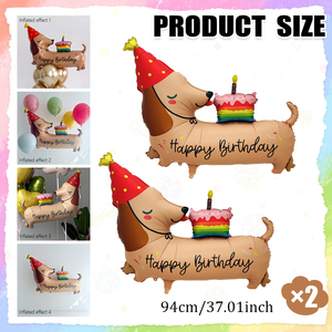 Globo de Aluminio con Forma de <span class=keywords><strong>Salchicha</strong></span> Marrón Mate, Globo de Perrito para Decoración de Fiestas de Cumpleaños - Product Image 6