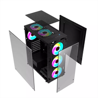 Casing menara pendingin gaya ATX kustom casing komputer PC Gaming Desktop stok suku cadang plastik casing komputer paduan aluminium CN;GUA