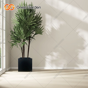 Jardinière contemporaine élégante en acier corten galvanisé de style américain avec motif carré pour la maison et les jardins modernes - Product Image 6