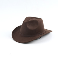 Chapeaux de Cowboy pour enfants de conception vierge simple Chapeau de performance de danse jazz pour enfants en feutre à large bord