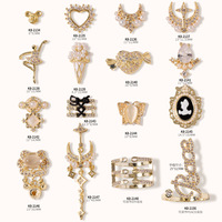 Nouvelles décorations pour ongles en forme de papillon, bijoux en fer, zircon tridimensionnel super brillant, pierre œil de chat, couleur inaltérable