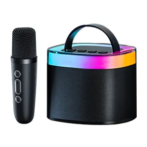 Hot-sales BT Karaoke Speaker Music Player Machine Portable Wireless Speaker With Microphone Home Theater