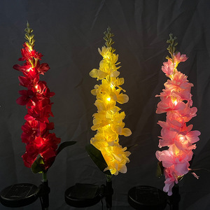 Luz solar de jazmín LED para exteriores, jardín, césped, paisaje, luz decorativa nocturna con panel solar para patio. - Product Image 3