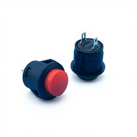 Interrupteur à bouton-poussoir non verrouillable 1NO Interrupteur momentané rond de 16mm avec 3A Max. Courant et 220V Max. Voltage