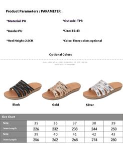 Sandales plates bohèmes d'été 2025 Yasirun pour femmes, grande taille, avec strass, confortables, en PVC, style ballerine, formelles - Product Image 6