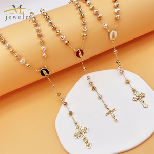 JML 2025 Nuevo Diseño de Collar con Cuentas <span class=keywords><strong>y</strong></span> Dijes Rosario Católico en Forma de <span class=keywords><strong>Y</strong></span> por Sublimación con Crucifijo para Hombres <span class=keywords><strong>y</strong></span> Mujeres - Product Image 1