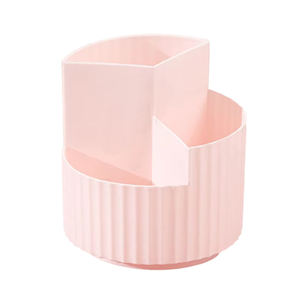 Bview Art 360 gradi rotanti 3 scomparti organizzatori da scrivania portapenne in plastica - Product Image 1