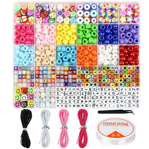 <b>Polymer</b> Clay Beads Letter Animal Fruit DIY Jewelry Making Kit Bracelet Necklace Accessories Craft Supplies - Product Image 4