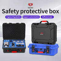 Boîte à outils professionnelle étanche ISO9001, grande boîte de protection pour équipement, intérieur en mousse découpée, étui de sécurité en plastique pour armes à feu avec poignée