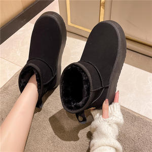 Botas de Nieve de Plataforma para <span class=keywords><strong>Mujer</strong></span>, con Forro de Piel, Impermeables, Planas, para Invierno, con Logotipo Personalizado, Venta al Por Mayor - Product Image 3