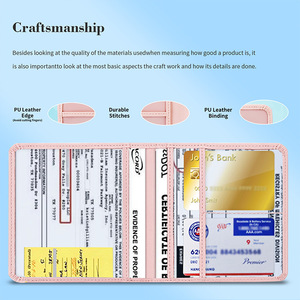 Portadocumentos de Coche de Cuero PU <span class=keywords><strong>Corto</strong></span> para Licencia y Seguro con Cierre Magnético - Product Image 6