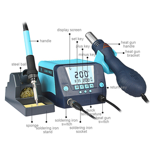 Bakon double digital display temperature adjustable portable lead-free bga 2in1 soldering station - Product Image 2