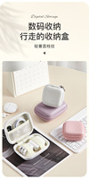 Nouvel Organisateur de Câbles USB Plat Mini Design, Étui en Cuir Portable pour Accessoires Électroniques Numériques de Voyage, Sac de Rangement – En Promotion