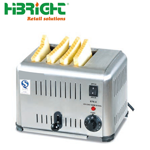 สายพานลำเลียงไฟฟ้าแบบป๊อปอัพสำหรับวางบนเคาน์เตอร์ขนมปัง4/6แผ่น hibright เครื่องทำอาหารเช้าทำจากสเตนเลสสตีล2.5Kw ใช้ทำอาหาร - Product Image 4