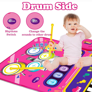 EPT Alfombra Musical 2 en 1 con Piano y Batería para Bebés - Juguete Musical Infantil <span class=keywords><strong>de</strong></span> 12 a 18 <span class=keywords><strong>Meses</strong></span>, Regalos <span class=keywords><strong>de</strong></span> Cumpleaños y Pascua para Bebés, Alfombra <span class=keywords><strong>de</strong></span> Piano para Bebés, Juguete para Niños Pequeños - Product Image 2