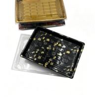 Boîte à sushi jetable 220x90mm avec couvercle transparent, plateau en plastique PET de qualité alimentaire épaissi pour la vente en gros aux restaurants et plats à emporter