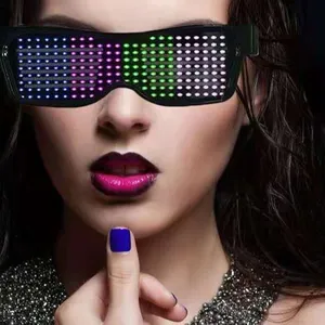 Magic LED Shining Smart Glasses APP programmabile Wireless BLE Light up glasses for Party