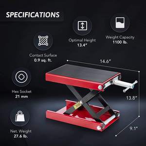 אופנוע להרים scissor שקע 1100lb קיבולת רחבה מרפסת אופנועי חול עבור אופנועים רחוב יותר