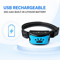 USB-Aufladbares Wasserdichtes Plastik-Vibrations-Bellhemmendes Hundetrainingshalsband mit 10 Farboptionen
