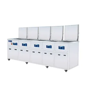 OEM Multi-Tank Industrial Ultrasonic Cleaner with Filtering/Spraying/Bubbling/Drying/Rinsing Variable Frequency Machine