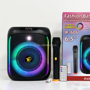 <span class=keywords><strong>IFEI</strong></span>-606 Petit haut-parleur TWS de haute qualité Boombox d'éclairage LED RVB de 6.5 pouces à prix compétitif - Product Image 1