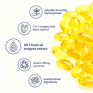 Minyak Superfood dari Oregano & 60 Kapsul minyak biji hitam Softgels 100% suplemen herbal meningkatkan kekebalan murni - Product Image 4