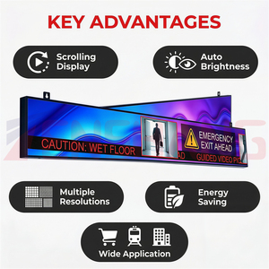 Pantalla LED lineal <span class=keywords><strong>P2</strong></span> P3 P5 con sensor de luz y brillo automático, tamaño personalizado inteligente para almacenes y estacionamientos - Product Image 3