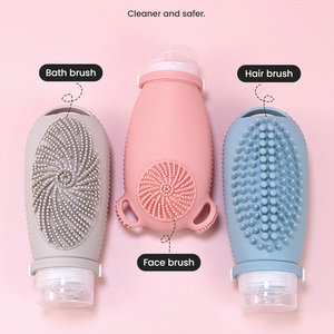 TSA Approved Leakproof Portable 4 in 1 Portable Silicone 100ml travel toiletry <b>bottle</b> set,silicone travel <b>bottles</b> set - Product Image 2