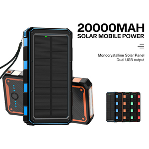 Ngoài trời ngân hàng điện sạc nhanh 20000mAh không thấm nước năng lượng mặt trời sạc không dây LED <span class=keywords><strong>Torch</strong></span> cho điện thoại di động Type-C - Product Image 2