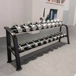 Nouvel arrivage : Ensemble d'haltères avec support <span class=keywords><strong>de</strong></span> rangement, prix usine <span class=keywords><strong>de</strong></span> gros, poids d'haltères en caoutchouc pour les bras - Product Image 1