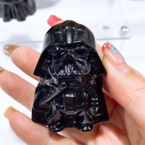 Vente en gros <span class=keywords><strong>pierre</strong></span> naturelle cristal obsidienne <span class=keywords><strong>chevalier</strong></span> sculpture pour décoration de la maison cadeau - Product Image 2