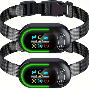 2025 Hot <span class=keywords><strong>2</strong></span> Pack Collar de choque para perros Control de ladridos Tono de advertencia Vibración Choque Impermeable Recargable Dispositivo de disuasión de ladridos de perros - Product Image 1