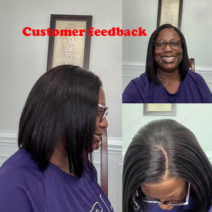 Trực Tuyến Đặt Hàng Số Lượng Lớn Bán Buôn 8-16 Inch Bob Tóc Giả Trước Cắt Trong Suốt Cho Ren Bé Tóc 4X4 Đóng Cửa Glueless Tóc Con Người Phụ Nữ - Product Image 5