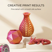 Filament bicolore en soie CHING LEUNG PLA 1,75 mm 1 kg, haute résistance, inodore, écologique, pour imprimante 3D, sans effet de filaments, lisse et brillant