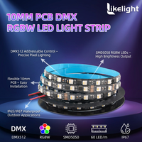 Bande LED à pixels adressables DMX512 RGBW SMD5050 60 LED par mètre DC12V 24V 10mm IP20 IP65 IP67 pour éclairage architectural et scénique