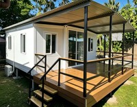 Maisonnette préfabriquée moderne de luxe extensible 20ft 30ft, villa pliable pour jardin et cour arrière, idéale pour les séjours de vacances