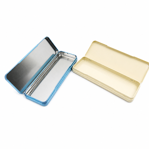 Boîte en métal à couvercle articulé pour pinceaux de maquillage, conteneur de rangement cosmétique personnalisé imprimé pour outils de beauté - Product Image 4