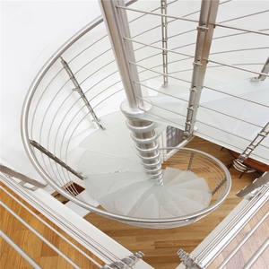 Escalera <span class=keywords><strong>de</strong></span> Caracol Interior <span class=keywords><strong>de</strong></span> Diseño Moderno y Simple, Personalizada <span class=keywords><strong>de</strong></span> Fábrica, <span class=keywords><strong>de</strong></span> Metal y Vidrio, Ahorra Espacio, DIY - Product Image 6