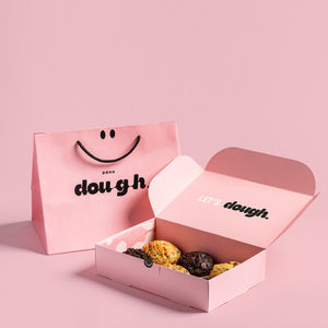High Quality <strong>Custom</strong> Logo Pink Corrugated Food Packaging <strong>Cake</strong> Cookie Donut <strong>Paper</strong> <strong>Boxes</strong> - Product Image 1