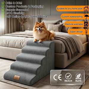 Pet Stairs <b>Dog</b> Ramp Soft Foam Climbing Ladder for High <b>Bed</b> Sofa Small Puppy Non-Slip Wholesale Factory Bulk - Product Image 1
