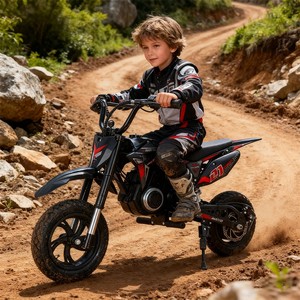 Nueva Moto Eléctrica de Bolsillo de 2 Ruedas 2026, Motor de 24V 180W, Motocicleta Todoterreno Tipo Harley para Niños de 5 a 12 Años, Patinetes para Niños - Product Image 1