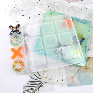 DM063 Transparent XO Chess Game <b>Resin</b> <b>Epoxy</b> <b>Mold</b> DIY Craft Tool Jewelry Accessories Parent-Child Interaction Game Mould - Product Image 1