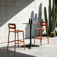 Chaise de bar d'extérieur en aluminium, style moderne et luxueux, pour patio, cuisine et salle à manger – Vente chaude en gros