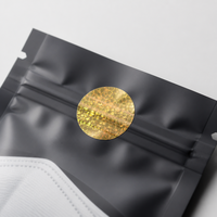 Autocollant holographique en or nid d'abeille personnalisé, micro-motif, étiquette de sécurité anti-contrefaçon pour pochette de masque facial