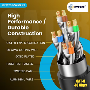 Câble Ethernet GigE industriel CAT 8 avec connecteurs RJ-45 pour le transfert de données réseau à haute vitesse dans les systèmes d'automatisation industrielle - Product Image 3